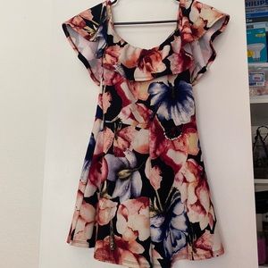 CHARLOTTE RUSSE off shoulder floral romper